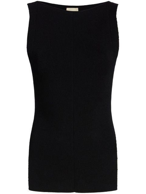 KHAITE The Evelyn ribbed tank top - Black - zdjęcie produktu nr 1