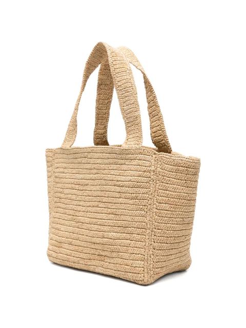 Manebi Zuma raffia palm-tree tote bag - Neutrals