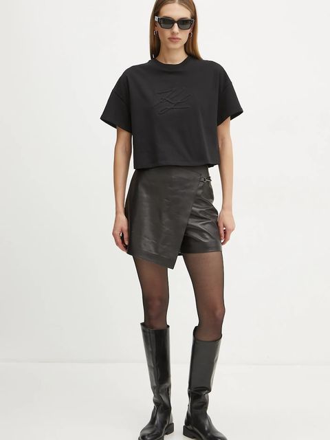 Karl Lagerfeld t-shirt bawełniany damski kolor czarny A1W17071 - zdjęcie produktu nr 2