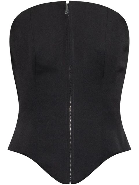 Alexander McQueen zip-up corset top - Black - zdjęcie produktu nr 1