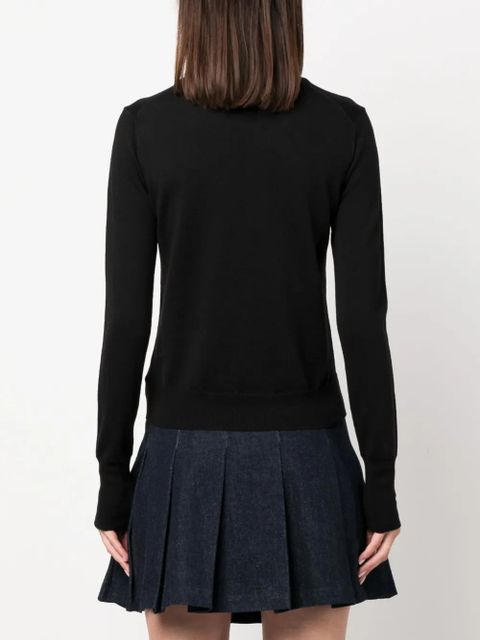 Vivienne Westwood logo-embroidered virgin-wool jumper - Black