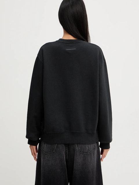 MM6 Maison Margiela bluza bawełniana damska kolor czarny z nadrukiem S62GU0143.M25024.899