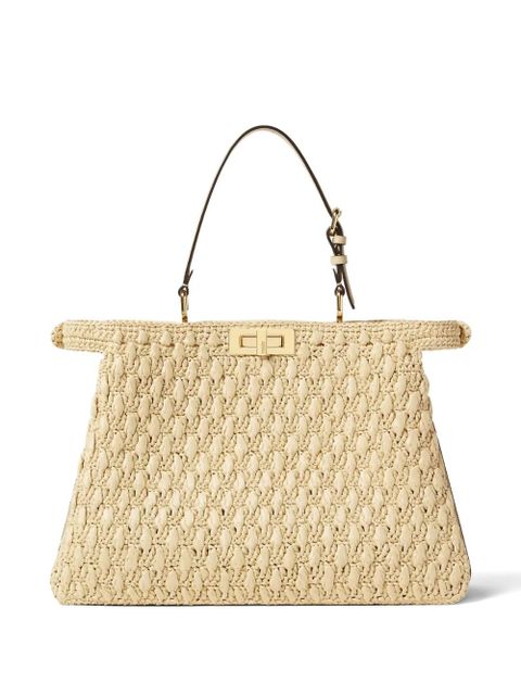 FENDI Peekaboo woven-pattern tote bag - Neutrals - zdjęcie produktu nr 2