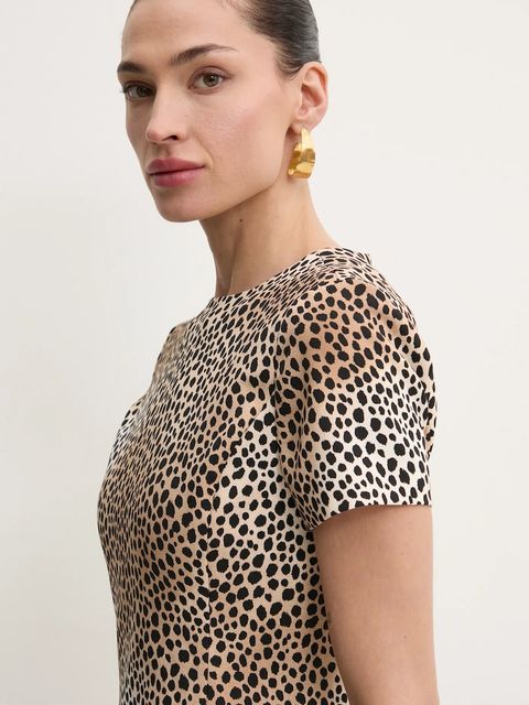 MICHAEL Michael Kors sukienka kolor brązowy mini dopasowana MR582S2GQ0