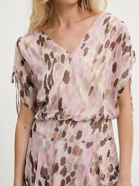 Answear.LAB sukienka kolor różowy mini rozkloszowana