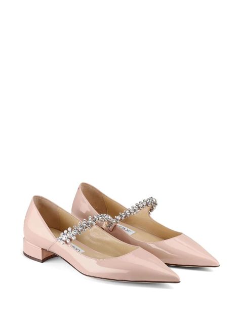 Jimmy Choo Bing crystal-strap ballerina shoes - Pink - zdjęcie produktu nr 2