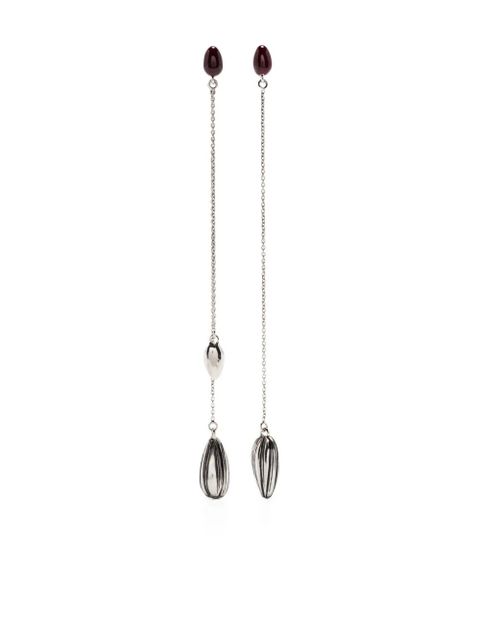 LEMAIRE bead-embellished drop earrings - Silver - zdjęcie produktu nr 1