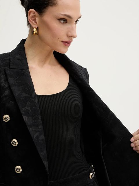 Morgan marynarka kolor czarny dwurzędowa wzorzysta VFILA.F