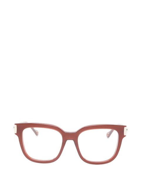 Chloé Eyewear square-frame glasses - Brown - zdjęcie produktu nr 1