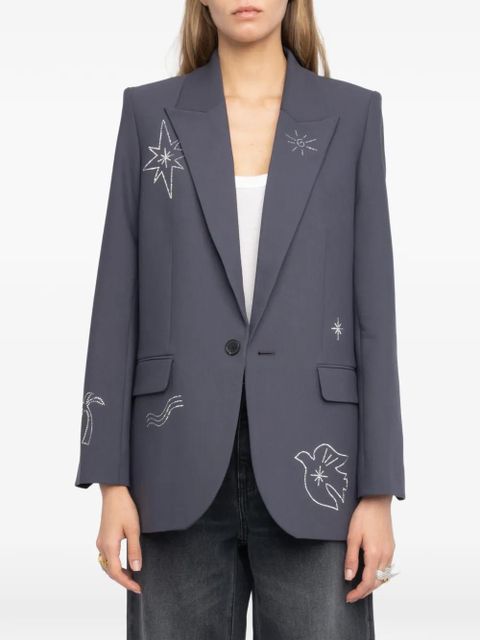 Zadig&Voltaire embellished blazer - Grey
