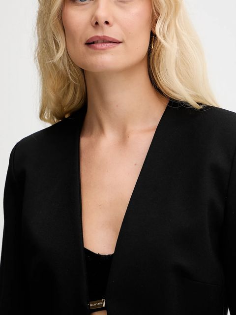 Marciano by Guess marynarka GWEN kolor czarny jednorzędowa gładka 5YGN18 7160A