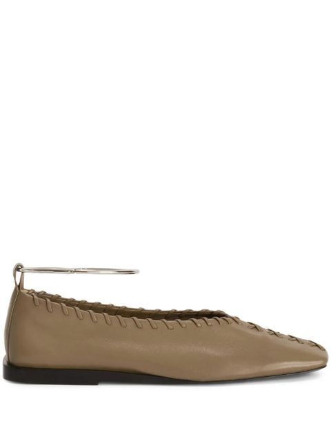 Jil Sander leather ballet flats - Brown - zdjęcie produktu nr 1