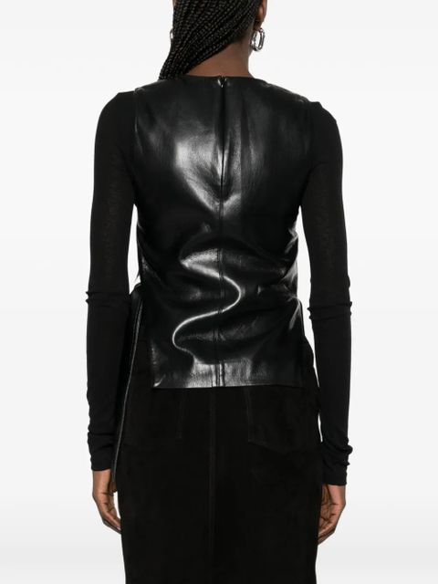 Nanushka long-sleeve tie-detail top - Black