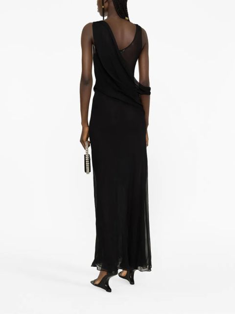 Christopher Esber draped silk dress - Black