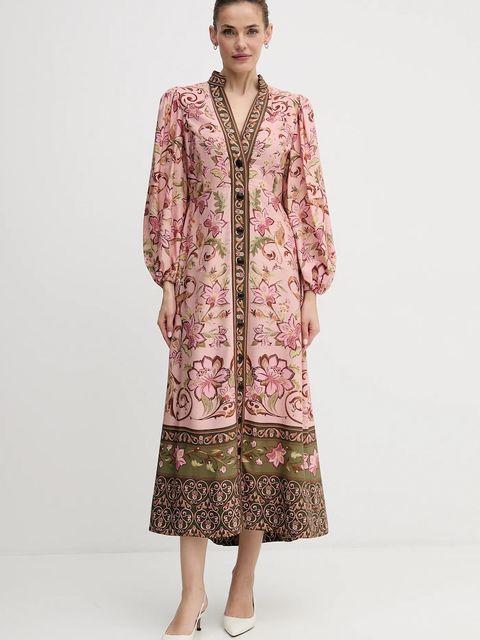 Barbour sukienka x Farm Rio kolor multicolor maxi rozkloszowana LDR0960 - zdjęcie produktu nr 1