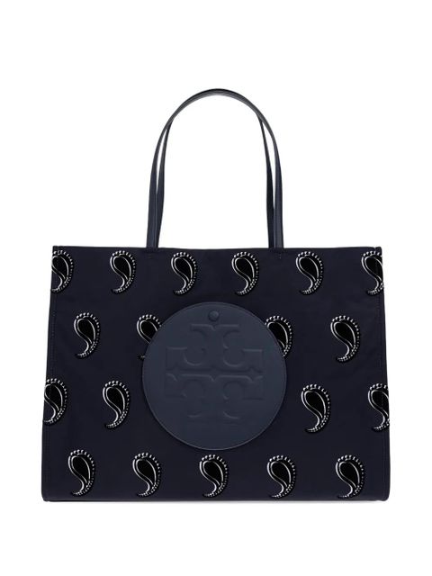 Tory Burch Ella paisley-pattern Double T motif tote bag - Blue - zdjęcie produktu nr 1