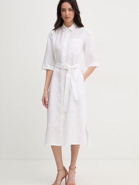 MM by Max Mara sukienka letnia lniana TABELLA - zdjęcie produktu nr 1