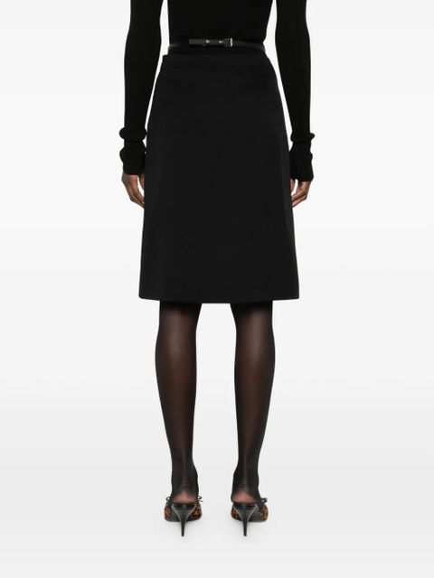 Gucci Horsebit-detail midi skirt - Black