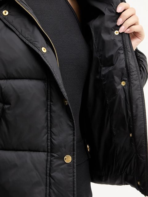 Pinko kurtka kolor czarny zimowa oversize 105656 A2TF