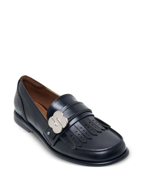 SHUSHU/TONG flower square-toe loafers - Black - zdjęcie produktu nr 2