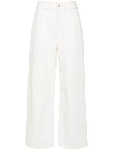 LOEWE Anagram wide-leg jeans - White