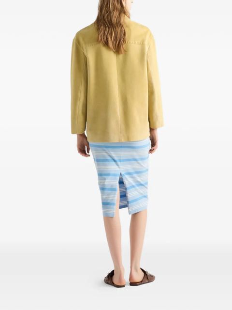Prada suede caban jacket - Yellow