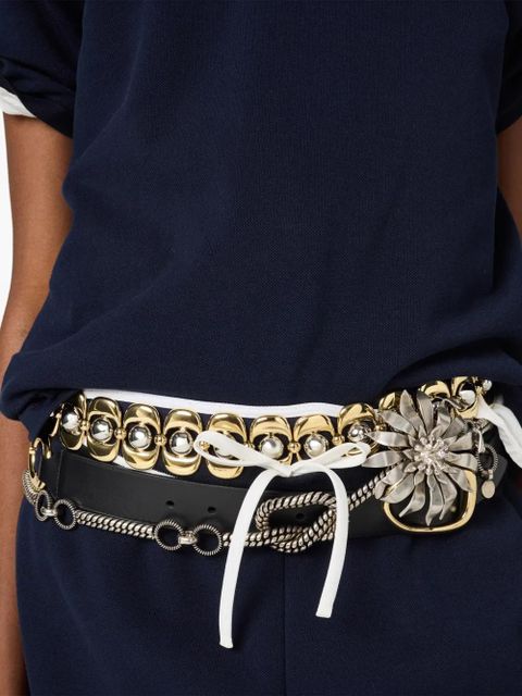 Miu Miu cotton-jersey short - Blue