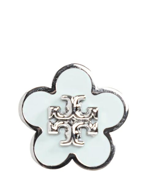 Tory Burch flower logo earrings - Blue