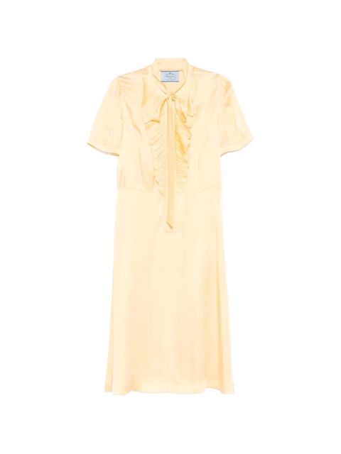 Prada ruffled midi dress - Yellow - zdjęcie produktu nr 1