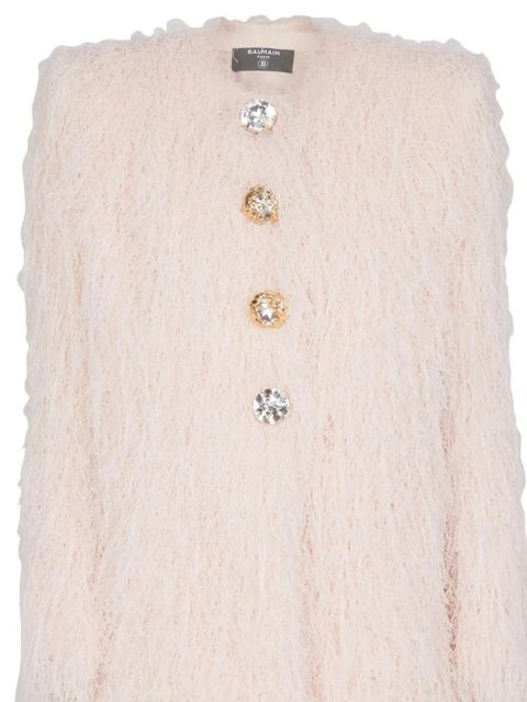 Balmain fringes button coat - Neutrals - zdjęcie produktu nr 2