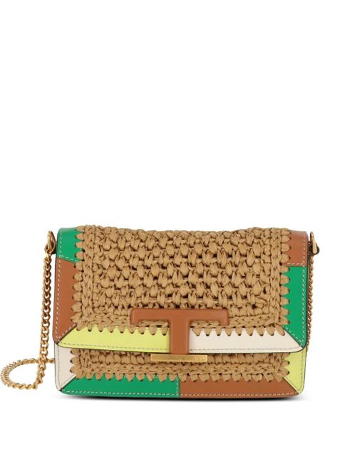 Tod's T Timeless woven shoulder bag - Brown - zdjęcie produktu nr 1