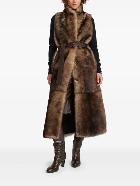 Yves Salomon Toscana shearling coat - Brown - zdjęcie produktu nr 2