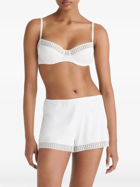 ERES Sylvie Graphic lace-trim shorts - White