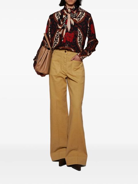 Victoria Beckham patch-pocket flared jeans - Yellow - zdjęcie produktu nr 2