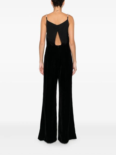 SANDRO jewel-strap velvet jumpsuit - Black - zdjęcie produktu nr 2