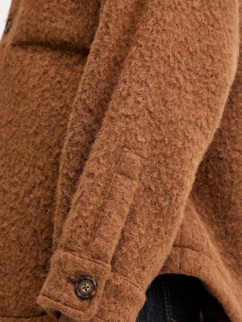 MAX&Co. płaszcz z dodatkiem wełny kolor brązowy 2528086012200