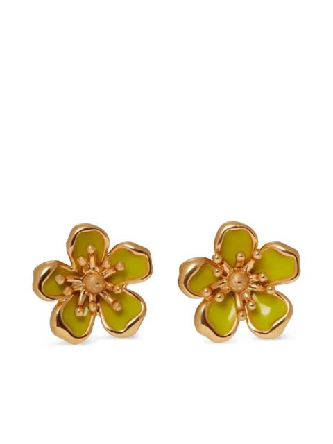 Casablanca flower stud earrings - Gold - zdjęcie produktu nr 1