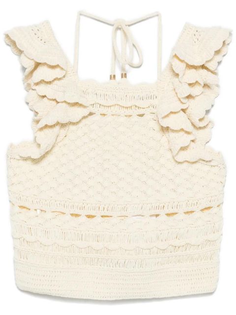 ZIMMERMANN waverly crochet top - Neutrals - zdjęcie produktu nr 1