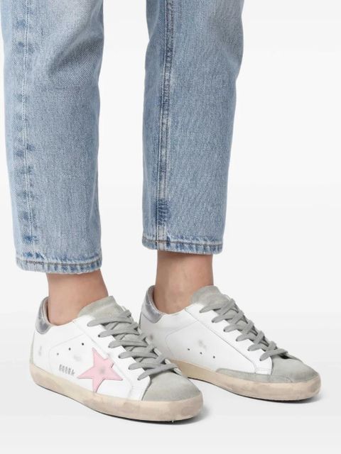 Golden Goose star-patch leather low-top sneakers - White
