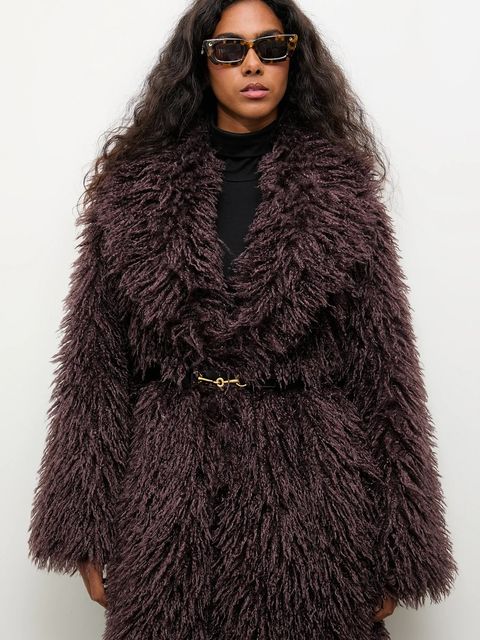 Answear.LAB płaszcz kolor brązowy