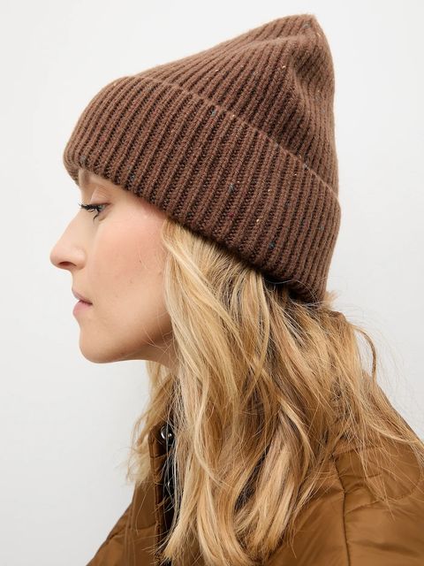 Answear.LAB czapka wełniana kolor brązowy