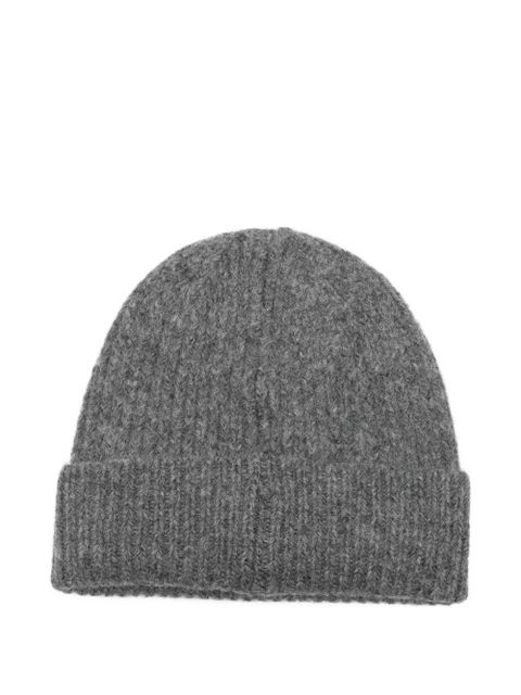 ANINE BING ribbed-knit beanie - Grey - zdjęcie produktu nr 2