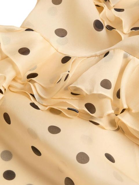 Valentino Garavani polka dot-print organza mini dress - Neutrals - zdjęcie produktu nr 2