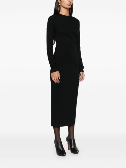 TOTEME twisted midi dress - Black