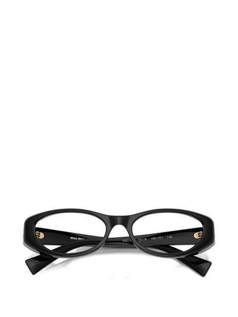 Miu Miu Eyewear geometric-frame glasses - Black