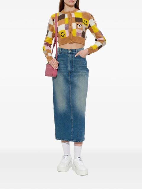 Moschino logo-label midi skirt - Blue - zdjęcie produktu nr 2