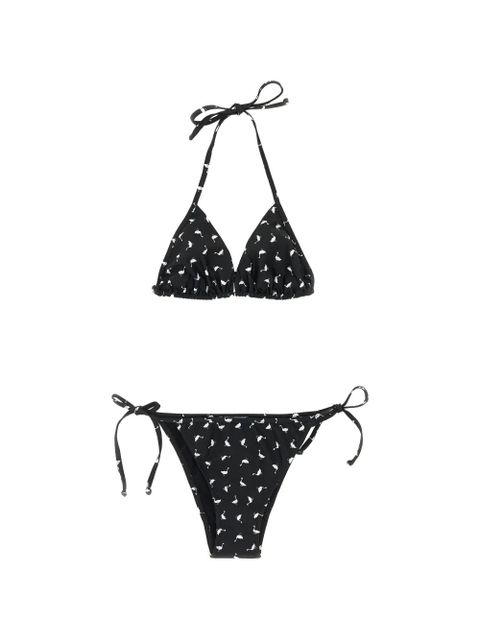 Moschino goose-print triangle bikini - Black - zdjęcie produktu nr 1