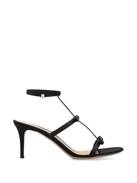 Gianvito Rossi bow leather sandals - Black - zdjęcie produktu nr 1