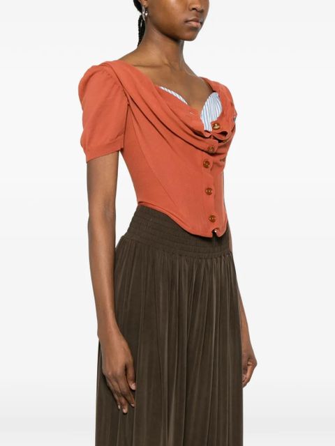 Vivienne Westwood button draped knitwear - Orange
