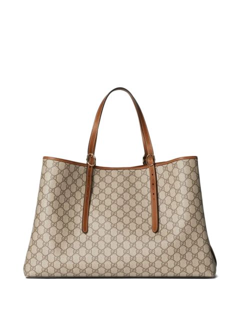 Gucci large GG Emblem tote bag - Neutrals